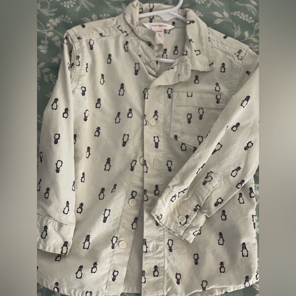 Joe Fresh Cream Printed